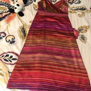 Banana Republic silk striped A-line dress Size 4